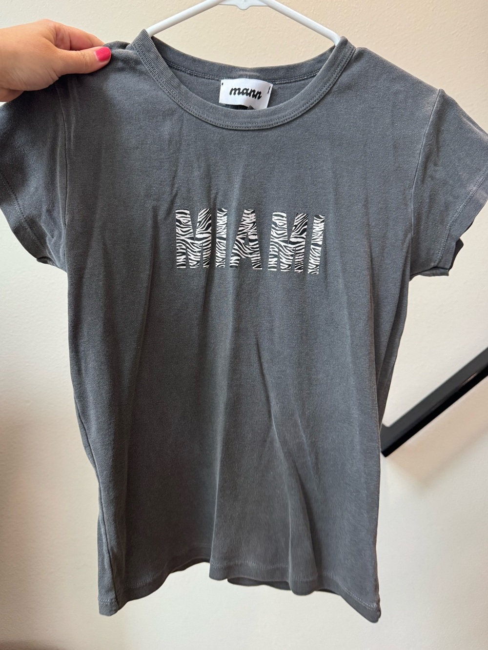 Zebra print Miami baby tee